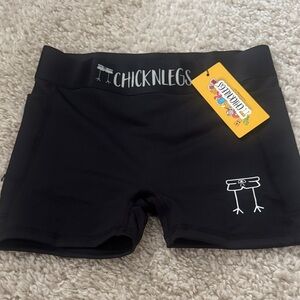 Chicknlegs Black Compression Shorts